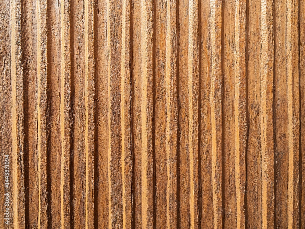 Parallel-Grooved Brown Textured Surface