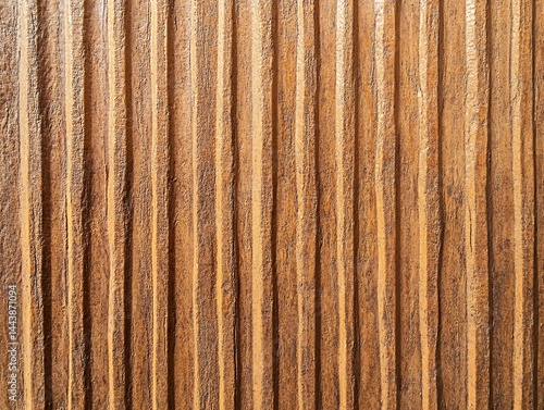 Obraz na płótnie Parallel-Grooved Brown Textured Surface w salonie