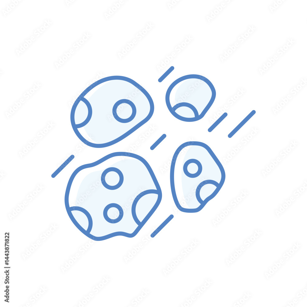 Asteroids Icon vector stock illustration Asteroids Icon vector stock illustration