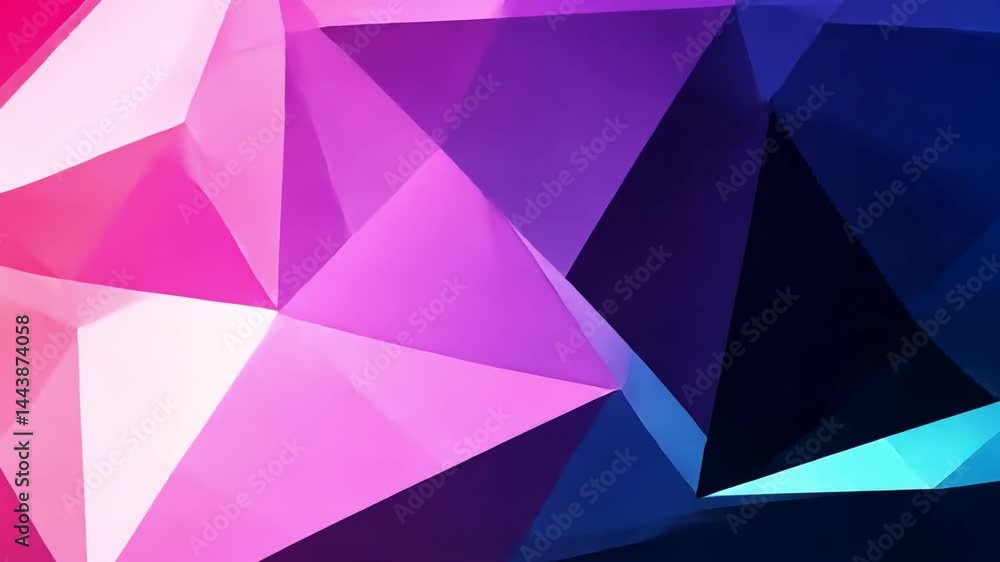 Vibrant geometric shapes form stunning abstract background with dynamic blends of pink, purple, and blue colors, evoking sense of modern creativity and energetic movement. Vibrant geometric shapes form stunning abstract background with dynamic blends of pink, purple, and blue colors, evoking sense of modern creativity and energetic movement.