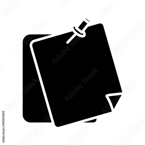 sticky notes icon . Thin linear sticky notes vector illustration on white background.