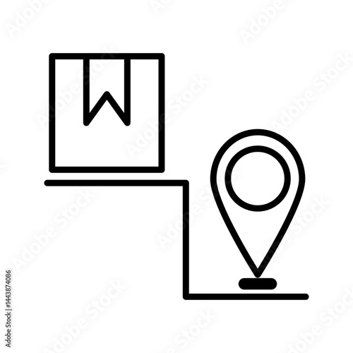 Package delivery, shipping related line icon set, vector illustration with white background.