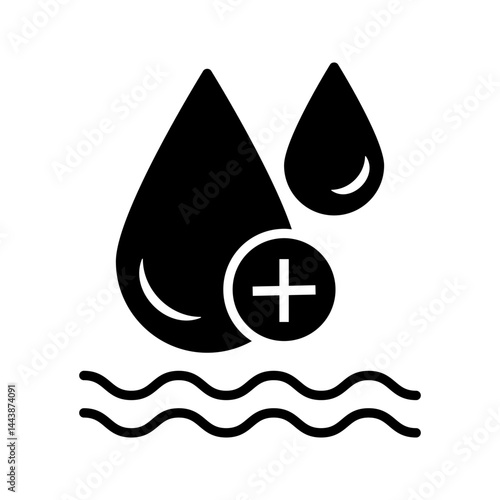 Skin hydration line outline icon  vector illustration, pictogram isolated on white background. color editable