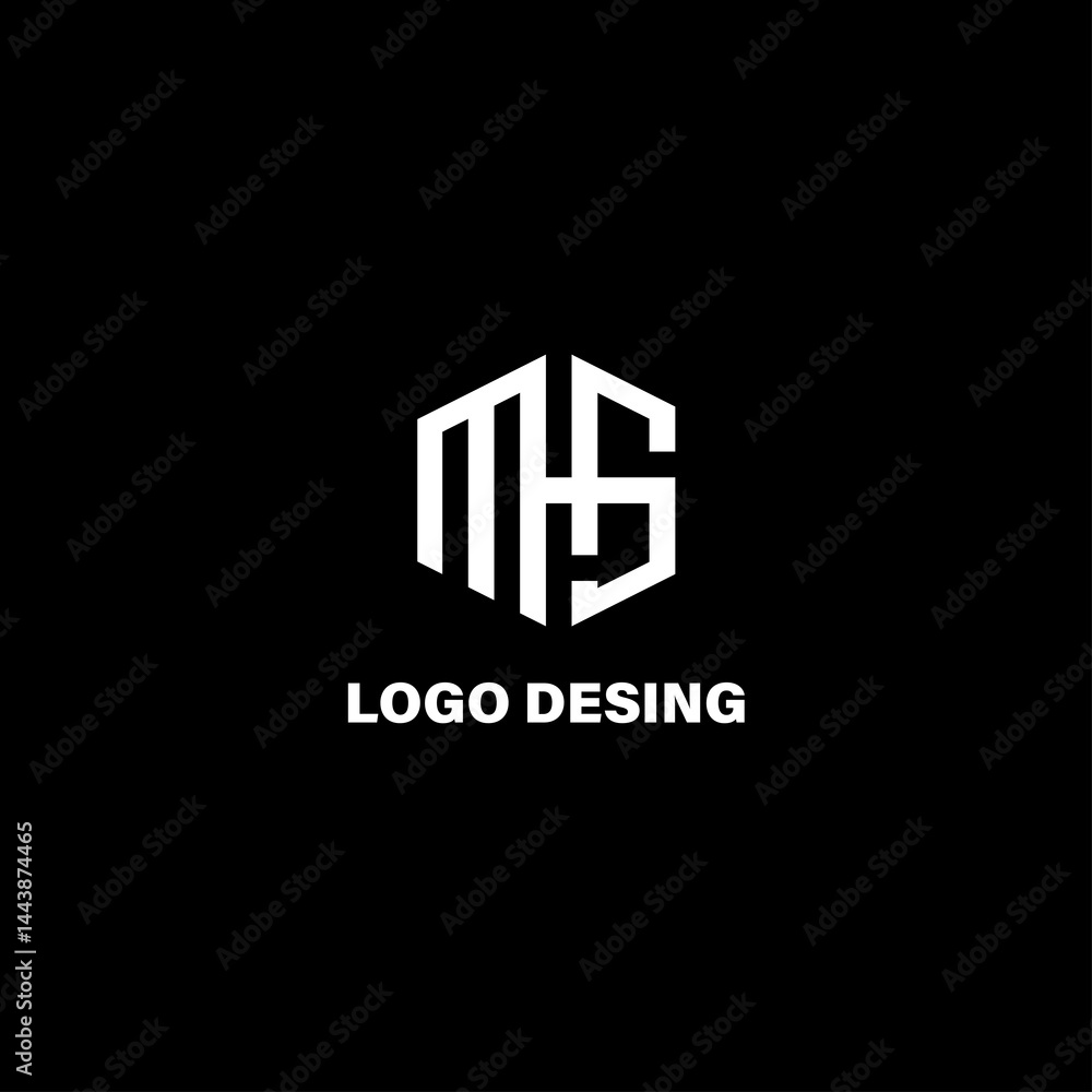 MHS Monogram Logo desing tamplate MHS Monogram Logo desing tamplate