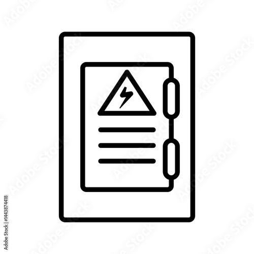 electric panel box vector. Electric distribution icon. editable on white background.