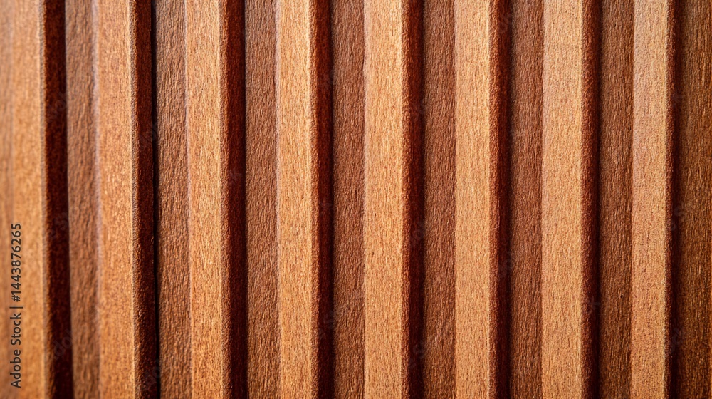 Vertical Fluted Wooden Panel Texture