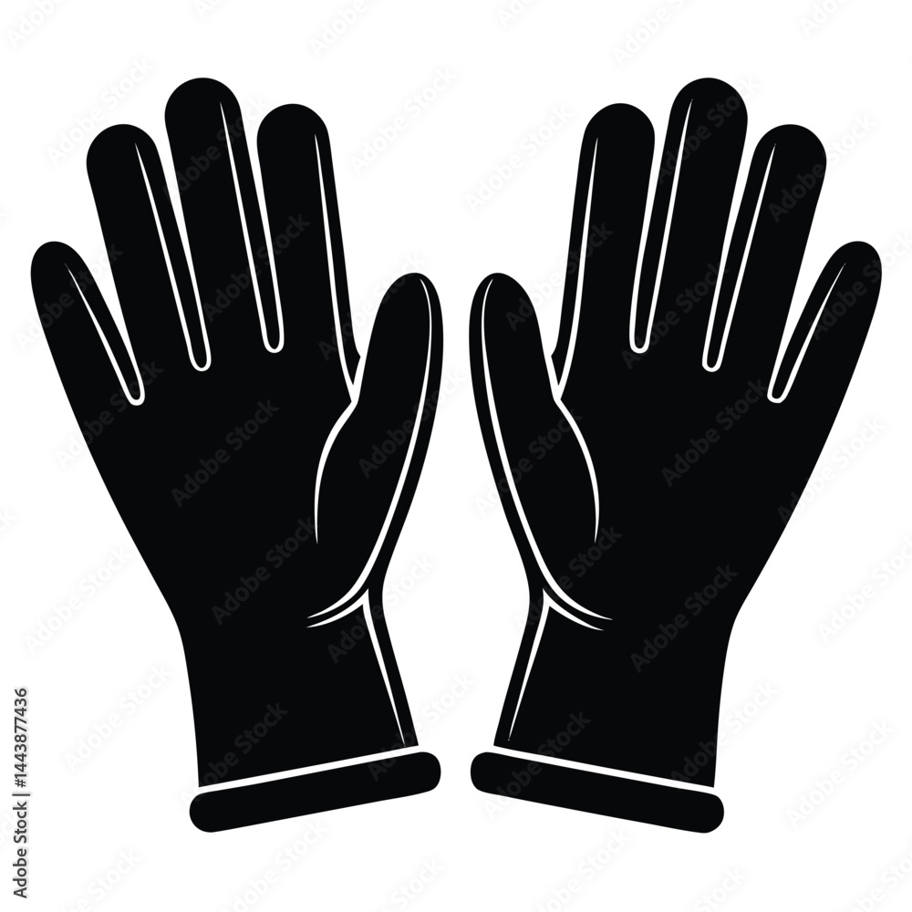 Obraz premium isolated laboratory gloves on white background