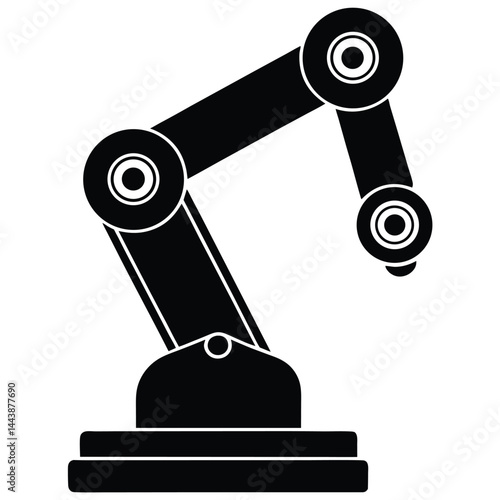 isolated laboratory robotic arm on white background