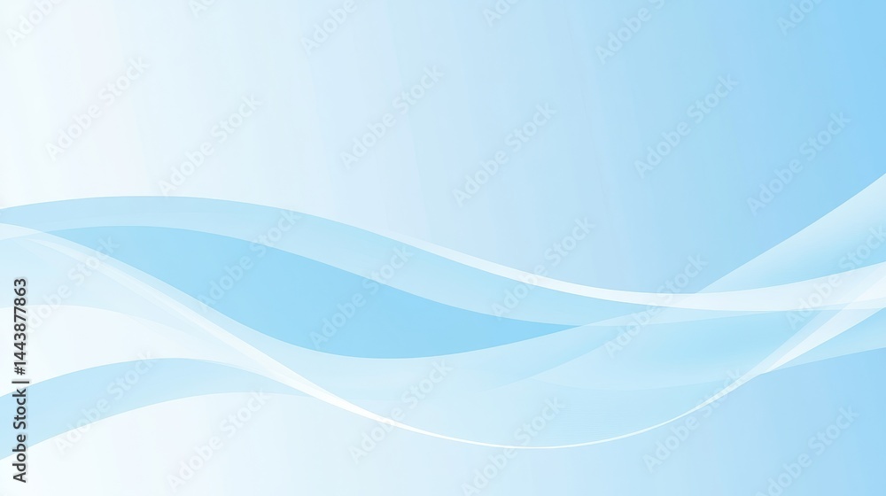 Fototapeta premium Abstract Light Blue Wave Background Design