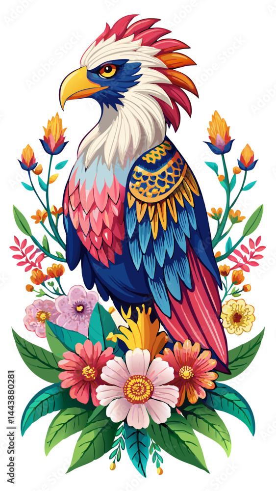 Fototapeta premium parrot on a branch
