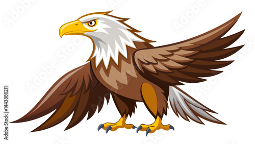 bald eagle in flight isolated