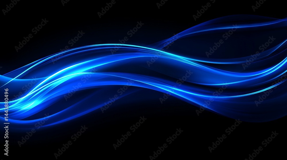 Fototapeta premium Abstract Blue Wave Design Background