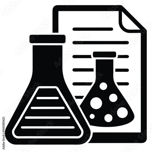 isolated scientific test results on white background