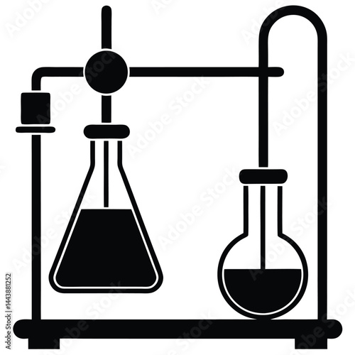 isolated water quality testing in laboratory on white background