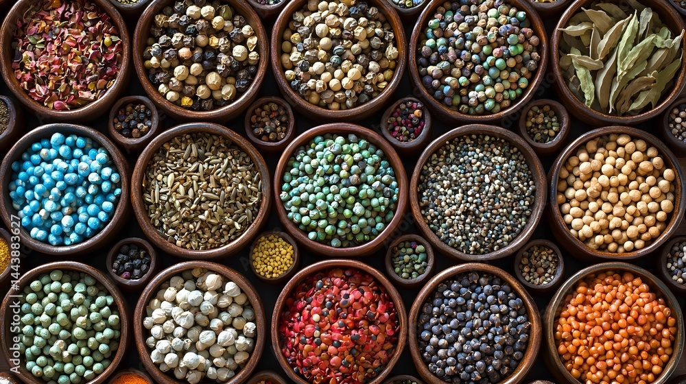 custom made wallpaper toronto digitalVibrant Assortment of Colorful Indian Spices in Ceramic Bowls