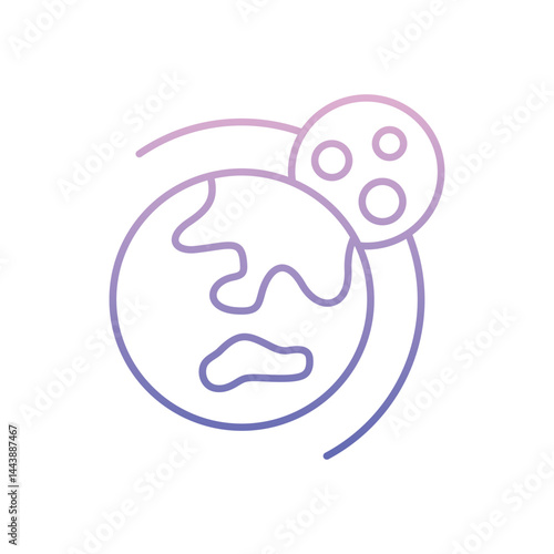 Lunar Orbit Icon vector stock illustration