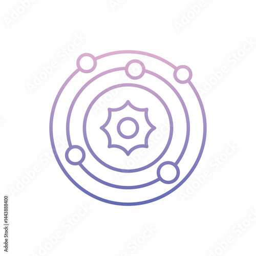 Solar System Icon vector stock illustration