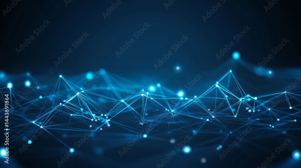 Obraz premium Abstract Network Design - Futuristic Technology Visualization