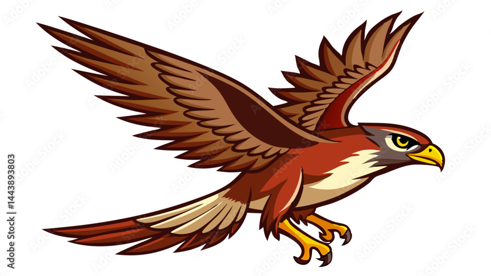 Fototapeta premium eagle with red ribbon
