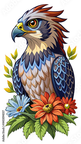 american eagle with american flag