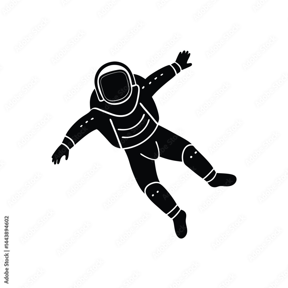 isolated astronaut in low gravity on white background isolated astronaut in low gravity on white background