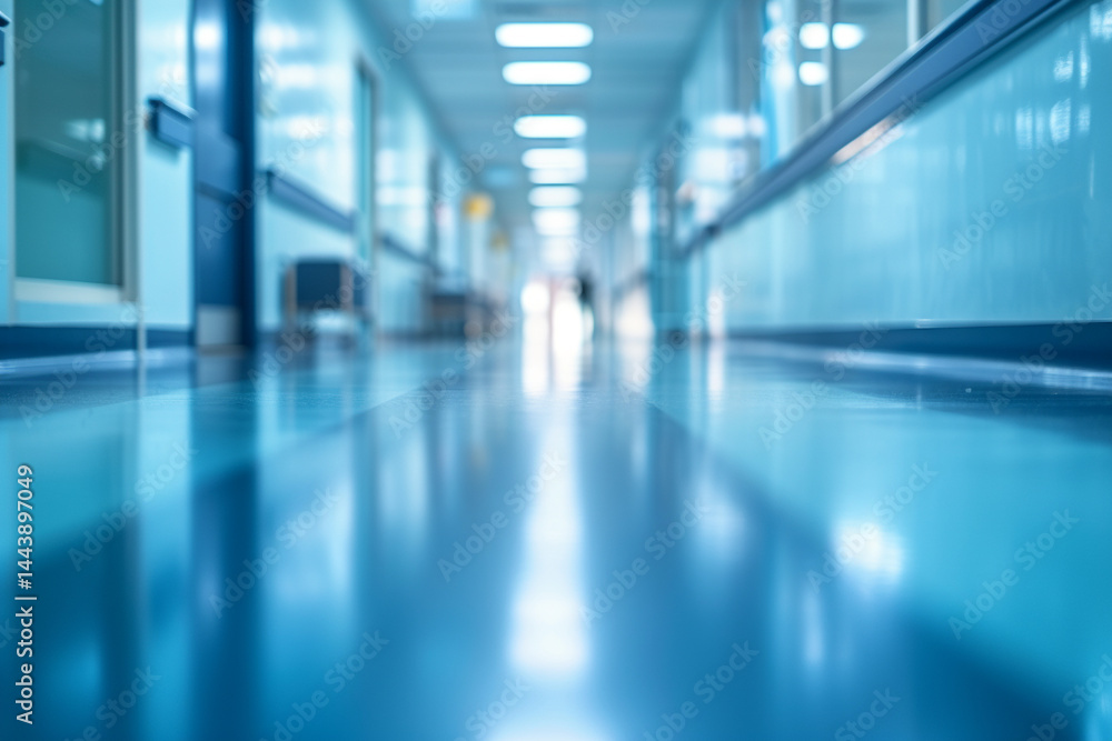 Abstract medical background with bustling blurred interior of bustling hospital Abstract medical background with bustling blurred interior of bustling hospital