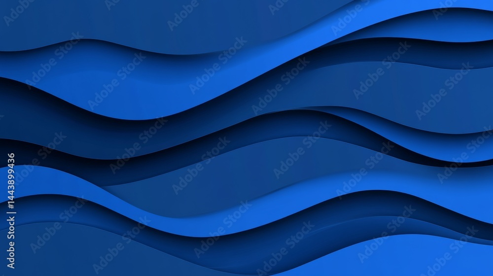 Fototapeta premium Abstract Blue Wave Background Design