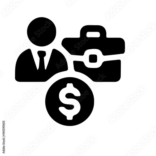 black dolar salary icon