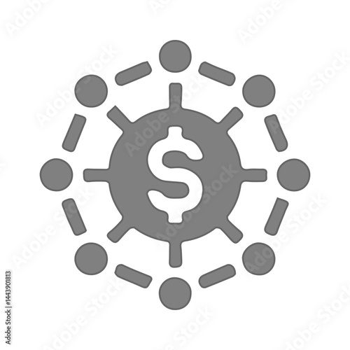 grey dolar financial network icon