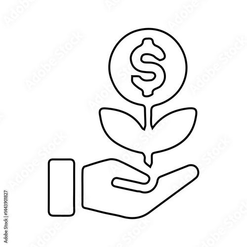 white dolar investment icon
