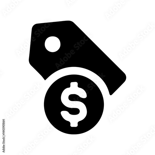 black dolar price icon