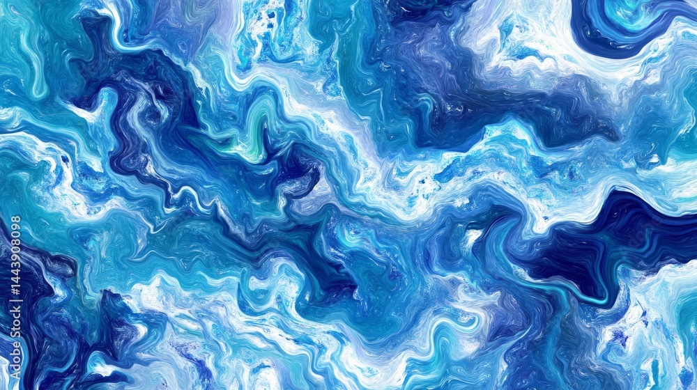 Stunning Blue Abstract Marbling Design Stunning Blue Abstract Marbling Design