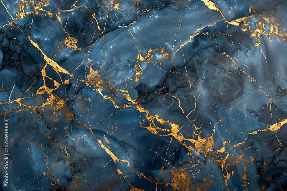 Luxurious blue marble with intricate golden veins creating elegant opulent surface design
Luxurious blue marble with intricate golden veins creating elegant opulent surface design