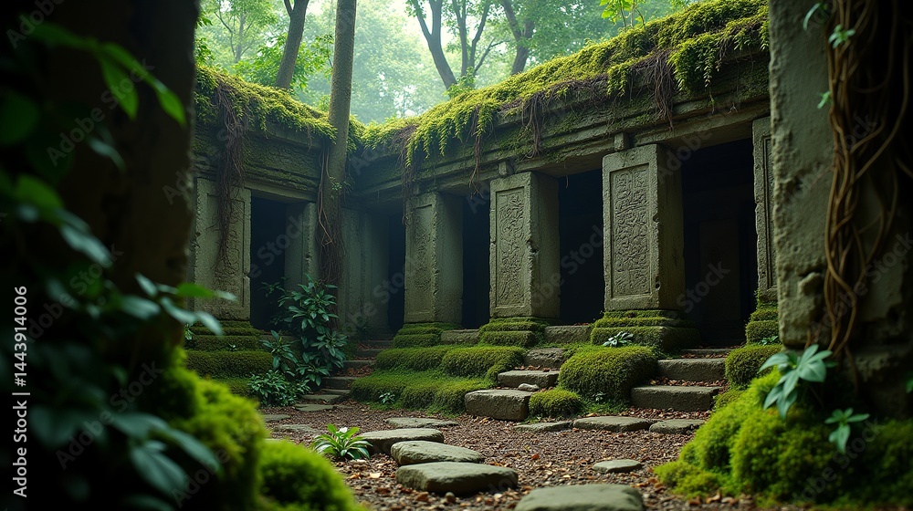 Naklejka premium Enigmatic Stones: The Ancient Ruins' Secrets Revealed