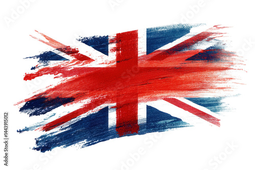 Abstract Glittery National Flag On Transparent Background
