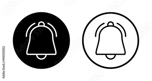 Bell icon logo design. Notification sign and symbol for web site design