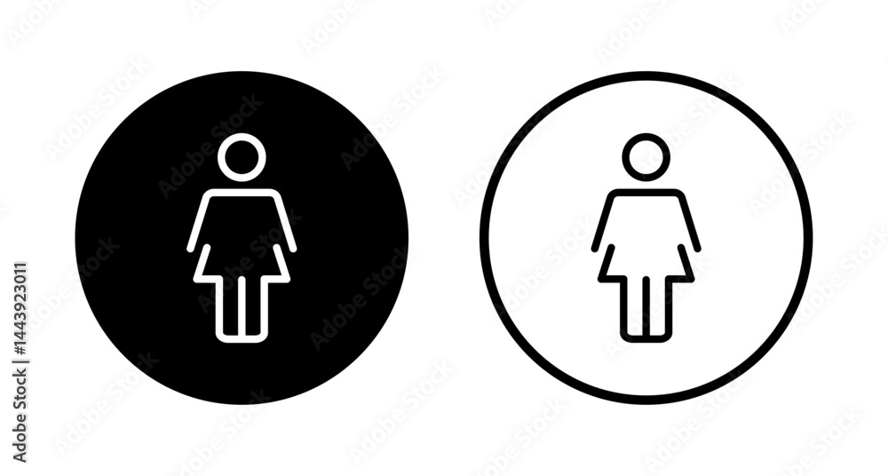 Female icon logo design. woman sign and symbol Female icon logo design. woman sign and symbol