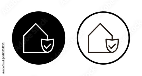 home insurance icon logo design. home protection sign and symbol