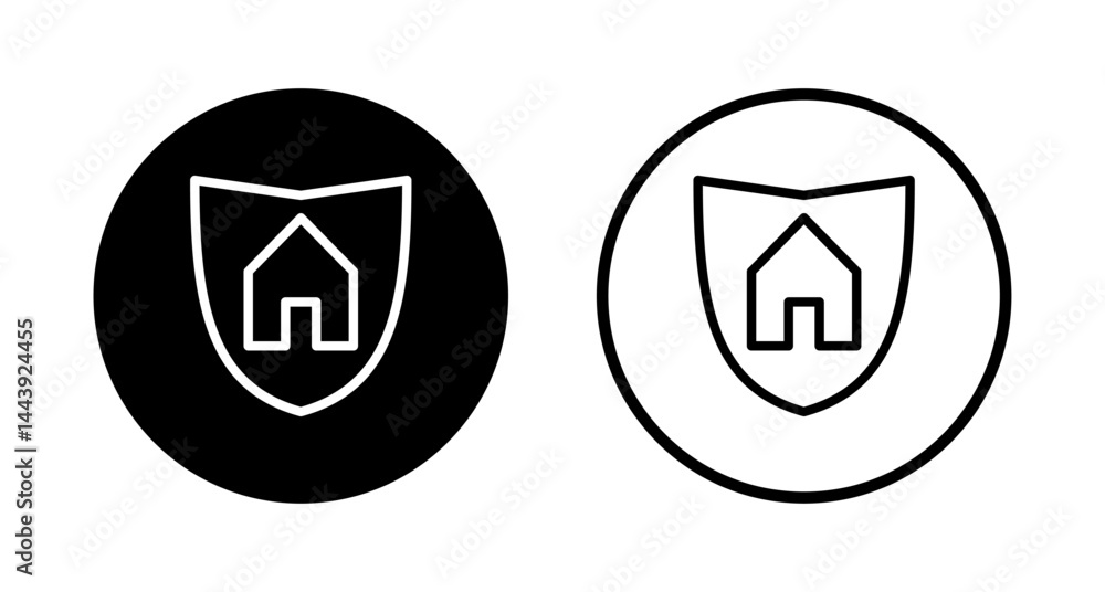 house insurance icon logo design. house protection sign and symbol house insurance icon logo design. house protection sign and symbol