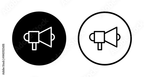 Megaphone icon logo design. Loudspeaker sign and symbol