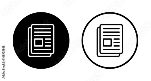 Newspaper icon logo design. news paper sign and symbolign