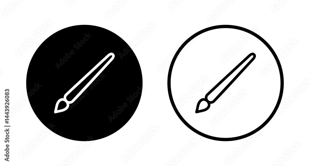 Paint icon logo design. paint brush sign and symbol. paint roller icon vector