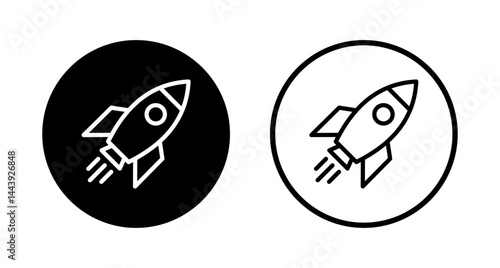 Rocket icon logo design. Startup sign and symbol. rocket launcher icon