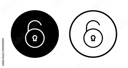 Unlock icon logo design. Unlock sign and symbol. unlocked padlock icon