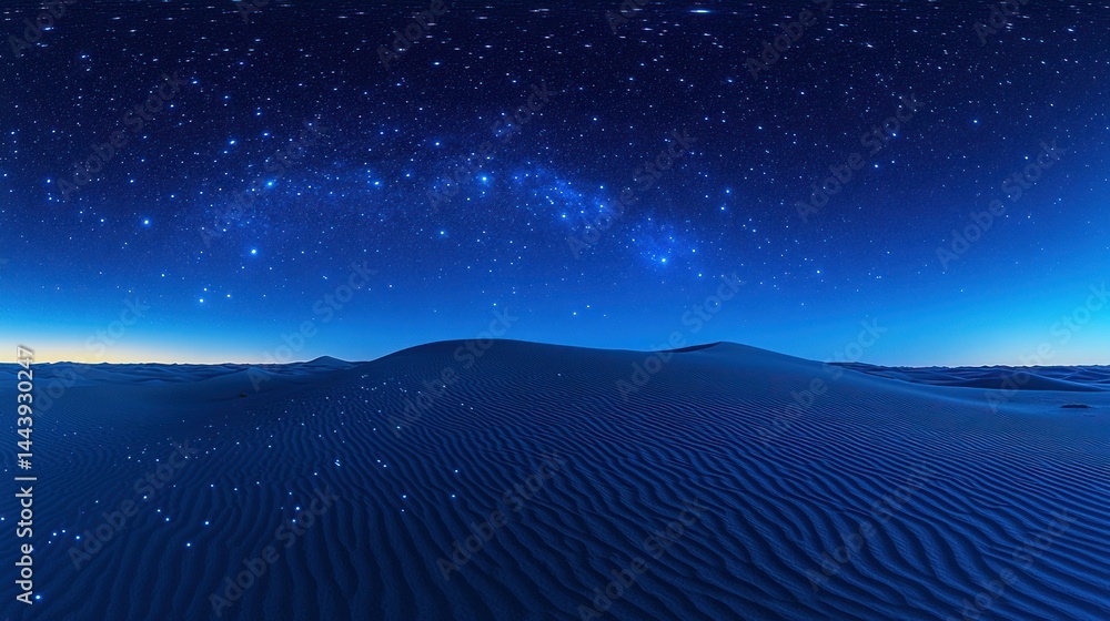 Fototapeta premium Starry night desert landscape