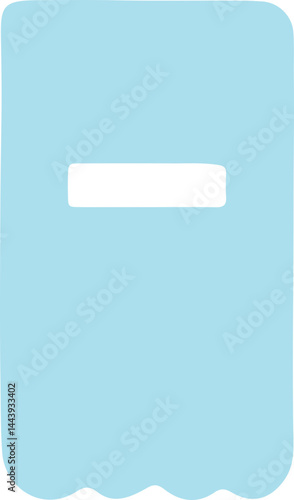 vector illustration of a dash minus sign pennant