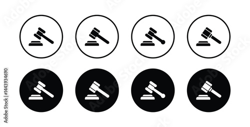 Gavel icon vector, judge gavel icon vector illustration