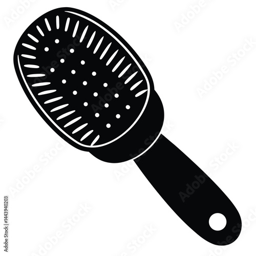 isolated dog grooming brush on white background 