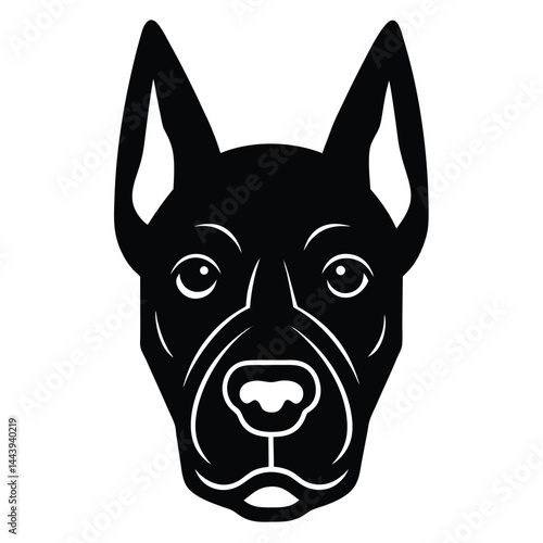 isolated dog muzzle on white background 