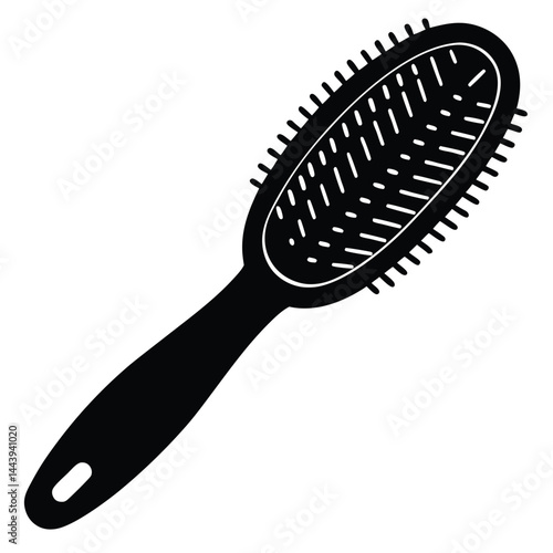 isolated pet hairbrush on white background 